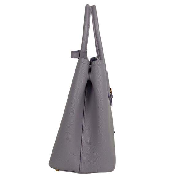 Prada Double Medium Handbag, 2-Way Shoulder Bag, Leather, Light Purple, 1BG77... - Picture 4 of 14